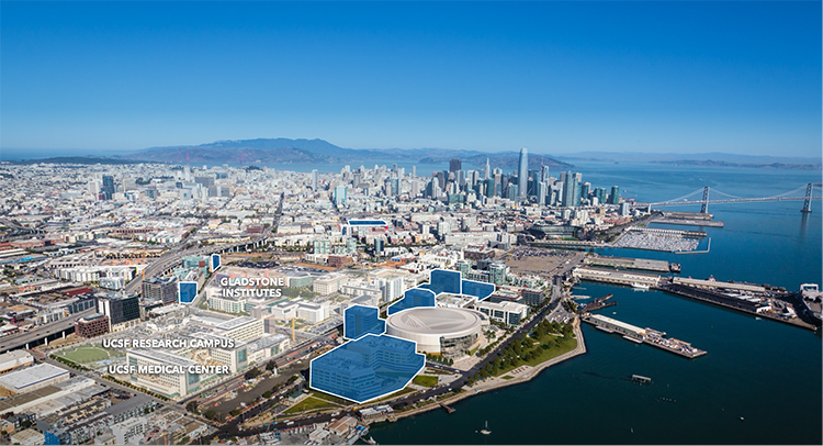 Aerial Map of Mission Bay/SoMa Properties