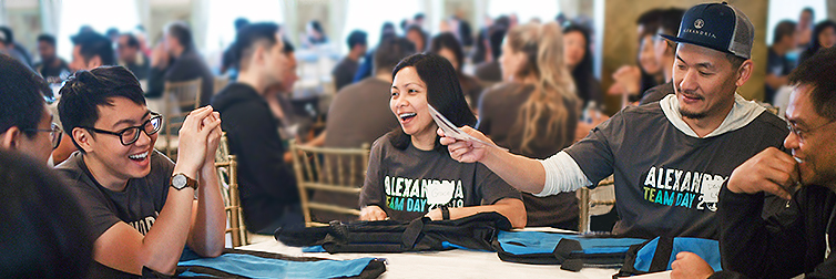 Alexandria employees at an annual Team Day
